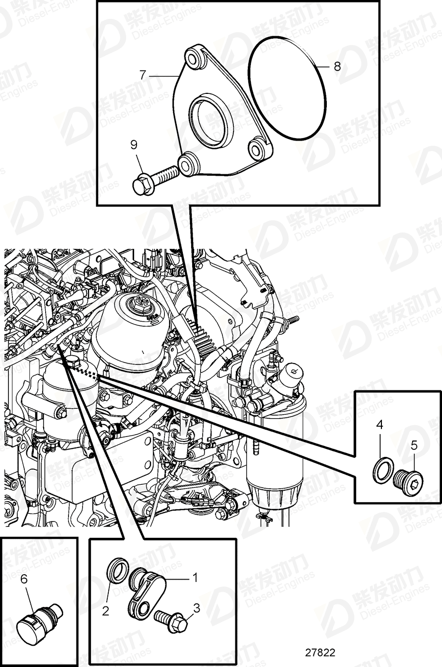 VOLVO Plug 21974827 Drawing